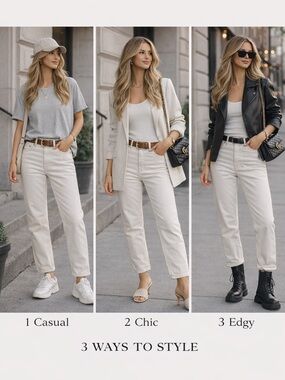 Levi's Cream Wedgie Straight Jeans